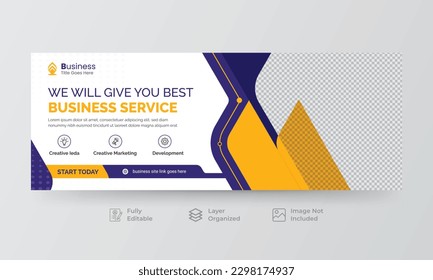 Modern Professional Digital marketing social media Facebook cover or web banner template.
