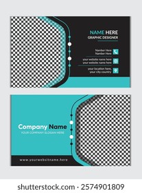 modern and professional double-sided creative business card template. Horizontal and vertical layout. vector images. clean template vector design, 