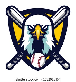 Modern Professional Eagle Baseball Team Logo Badge