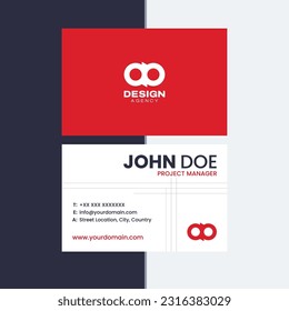 Diseño moderno y profesional de tarjetas de visita de vector editable