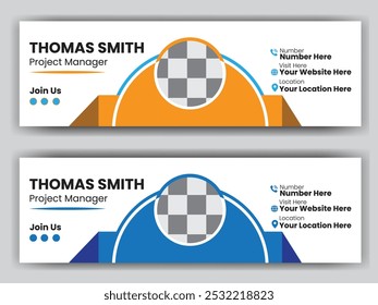 Modern Professional Email Footer Or Email Signature Design