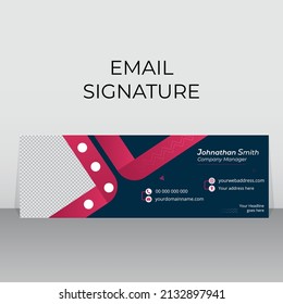 Modern and Professional Email Signature Design Template, Business contact