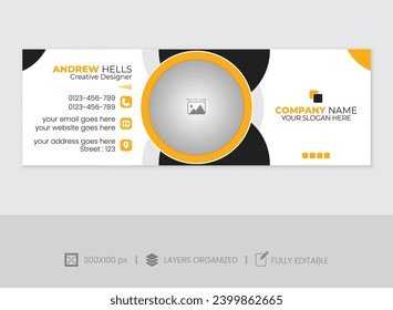 Modern and professional email signature design.