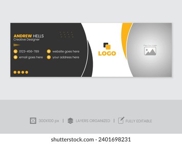 Modern and professional email signature design.