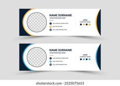 Modern professional email signature template design