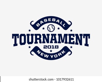 modern professional emblem for baseball game tournament 