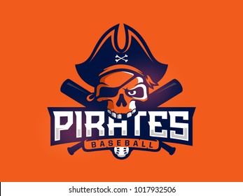 Modern professional emblem pirates  for baseball team
