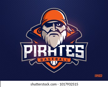 Modern professional emblem pirates  for baseball team
