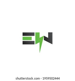 Modern and professional EW letter initials electric logo