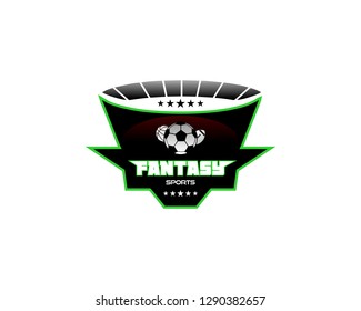 Modern professional fantasy sports template logo design - Vector