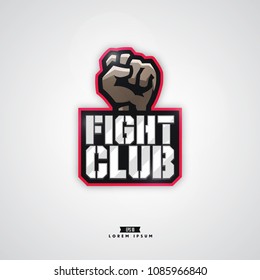 Modern Professional Fight Club Logo Design. Fist.