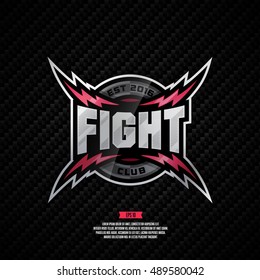 Modern Professional Fight Club Logo Design.