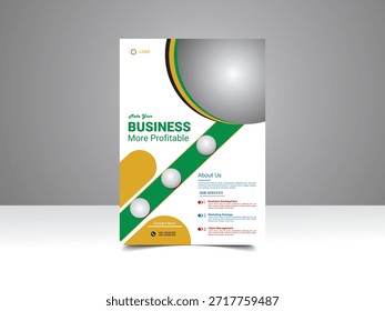 Modern and professional flyer design suitable for business promotion, marketing campaigns, events, and corporate advertising. Clean layout with eye-catching typography, print-ready and fully editable for multiple commercial uses.