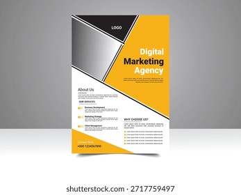 Modern and professional flyer design suitable for business promotion, marketing campaigns, events, and corporate advertising. Clean layout with eye-catching typography, print-ready and fully editable for multiple commercial uses.