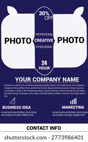 A modern and professional flyer design template suitable for business promotion, corporate marketing, events, advertising, and branding purposes. Clean layout with editable elements, perfect for both print and digital use. Fully customizable and high-quality vector design for multipurpose usage.
