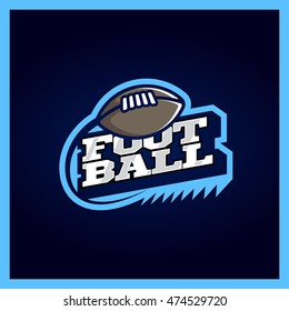 Modern professional football template logo design with ball