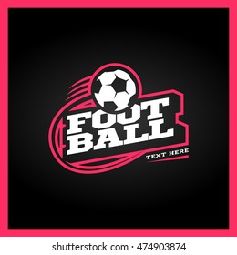 Modern professional football template logo design with ball