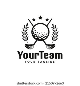 Modern professional golf ball logo template design for golf clubs Badge Logo Vector