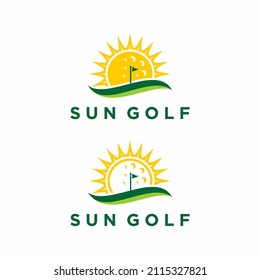 Modern professional golf template logo design