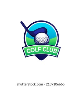 Modern professional golf template logo design for golf club