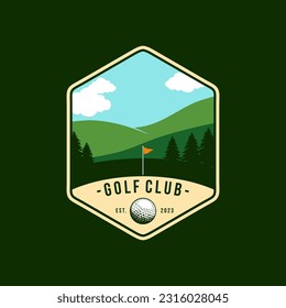 Modern professional golf template logo design for golf club
