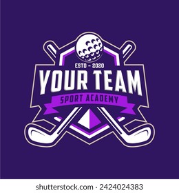 Modern professional golf template logo design for golf club