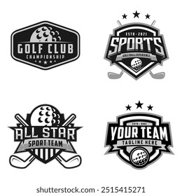 Modern professional golf template logo Set design for golf club