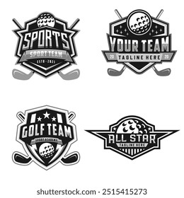 Modern professional golf template logo Set design for golf club