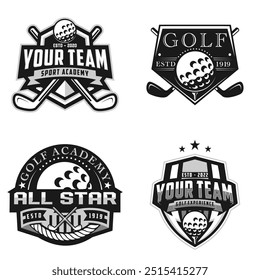 Moderno modelo de golfe profissional logotipo Definir design para clube de golfe