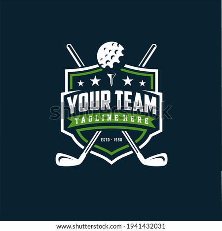 Modern professional golf template logo design for golf club