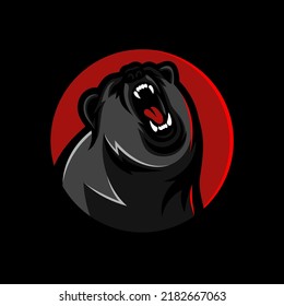 Modern professional grizzly bear logo vector illustration for a sport team