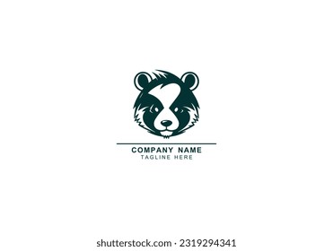 Modern professional grizzly bear or panda logo vector icon