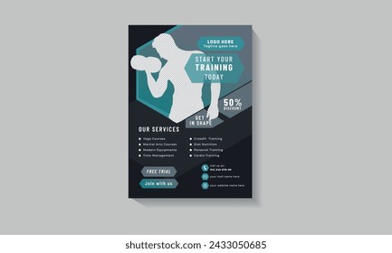 Modern and professional Gym flyer template
