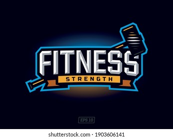 modern professional gym sport theme logo emblem