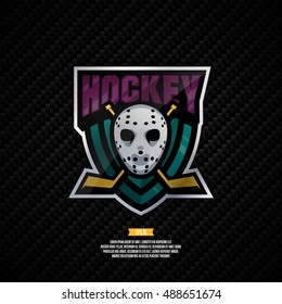 Modern professional hockey logo design. Sport style sign.