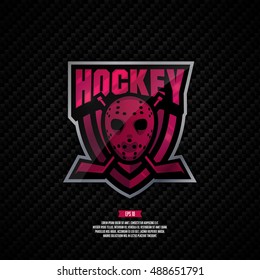 Modern professional hockey logo design. Sport style sign.