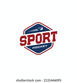 Modern professional hockey logo set for sport team