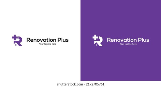 Modern and professional home renovation logo design 