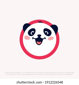 Modern professional icon in the culinary industry with the image of a panda