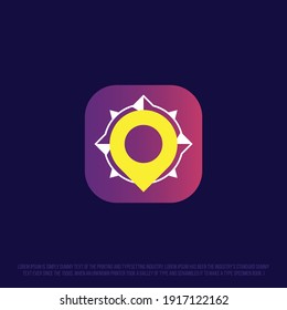 modern professional icon pin for mobile app or web