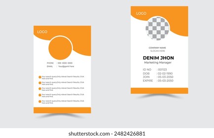 Modern Professional ID card design template.