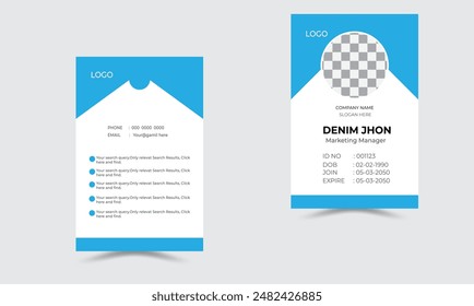 Modern Professional ID card design template.