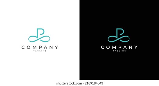 Modern and professional infinity P logo design