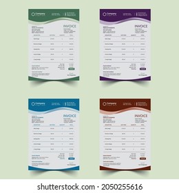 modern and professional invoice design template for business