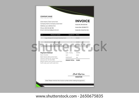 Modern Professional Invoice Design Templates
