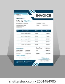 Modern and professional invoice template