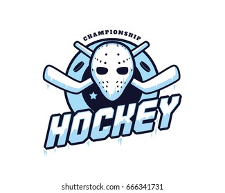 Modern Professional Isolated Sports Badge Logo - Ice Hockey Championship