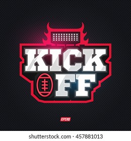 Modern professional kickoff football template logo design