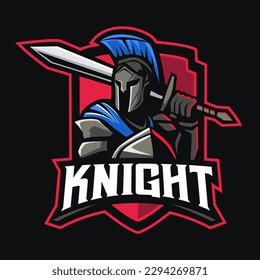 Modern professional knights logo design template