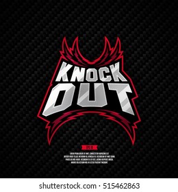 Modern Professional Knockout Fighting Logo Design.